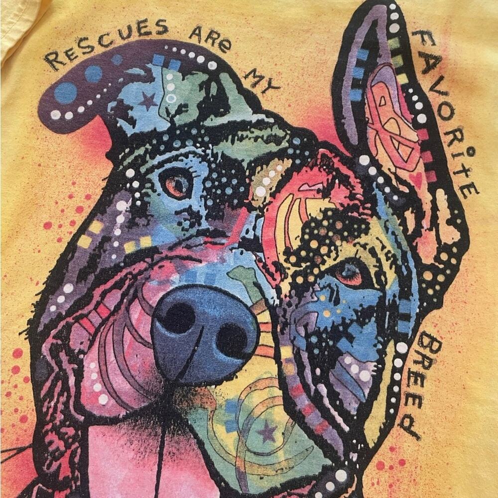 The Mountain T-Shirt Women Medium YOU ARE MY FAVORITE BREED Graphic Tee Yellow